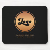 金ゴールド会社のロゴと文字プロフェッショナルの追加 マウスパッド (正面)