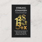 金ゴールド会計番号記号 名刺 (正面)