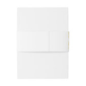 金ゴールド伝統的とホワイトダマスクの結婚式 招待状ベリーバンド (裏面例)