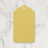 金ゴールド伝統的サンタ・アニマルズ・メリークリスマス ギフトタグ (裏面)