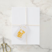 金ゴールド伝統的サンタ・アニマルズ・メリークリスマス ギフトタグ (麻糸付属)