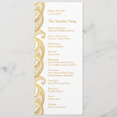 金ゴールド伝統的ペイズリー結婚インディアン プログラム (正面)