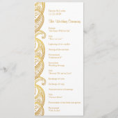 金ゴールド伝統的ペイズリー結婚インディアン プログラム (裏面)