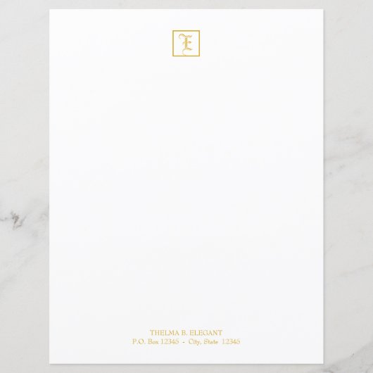 金ゴールド伝統的モノグラム文字シート (正面)