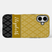 金ゴールド伝統的日本の立和久模様 Case-Mate iPhoneケース (裏面 (横))