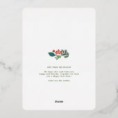 金ゴールド伝統的枠メリークリスマスワンフォト 箔シーズンカード (裏面)