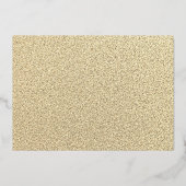 金ゴールド伝統的水色ツリーのクリスマスパーティー 箔招待状 (裏面)