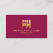 金ゴールド住宅清掃サービス名刺 名刺 (正面)