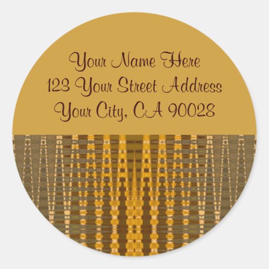 金ゴールド住所 シール (正面)