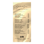 金ゴールド価格リストホログラフィックスキャン支払QRコード ラックカード (正面)