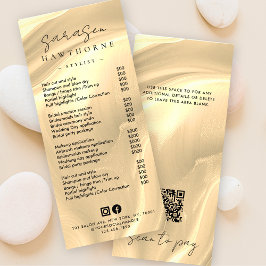 金ゴールド価格リストホログラフィックスキャン支払QRコード ラックカード