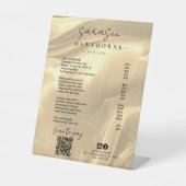 金ゴールド価格リストホログラフィックスキャン支払QRコード 台座サイン (正面)