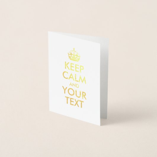 金ゴールド保Calmとテキスト 箔カード (正面)