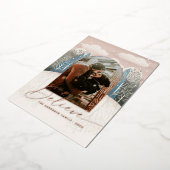 金ゴールド信じのクリスマス | ウッドランド写真 箔シーズンカード (回転した状態)