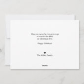 金ゴールド信じの写真魔法のクリスマスカード シーズンカード (裏面)