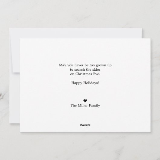 金ゴールド信じの写真魔法のクリスマスカード シーズンカード (裏面)