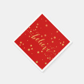 金ゴールド信じ手書き4 | ホリデー紙ナプキンス スタンダードカクテルナプキン (角)