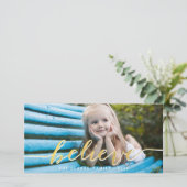 金ゴールド信じ | 2014ホリデーフォトカード シーズンカード (スタンド正面)