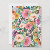 金ゴールド傘4月シャワー五月花をもたらす 招待状 (裏面)