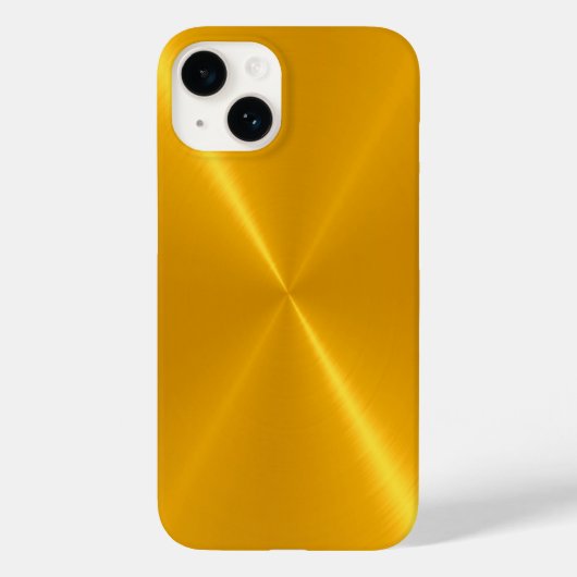金ゴールド光沢のあるステンレス鋼金属 Case-Mate iPhoneケース (裏面)