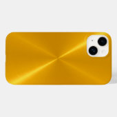 金ゴールド光沢のあるステンレス鋼金属 Case-Mate iPhoneケース (裏面 (横))