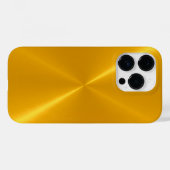 金ゴールド光沢のあるステンレス鋼金属 Case-Mate iPhoneケース (裏面 (横))