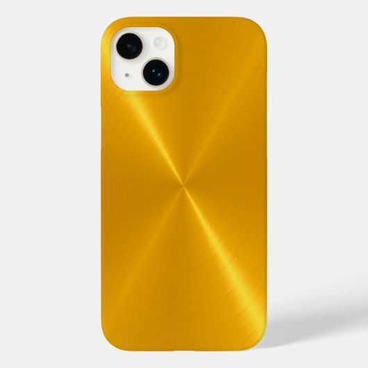 金ゴールド光沢のあるステンレス鋼金属 Case-Mate iPhoneケース (裏面)