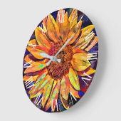 金ゴールド光沢ひまわりコレクシエレガントョン ラージ壁時計 (傾斜)