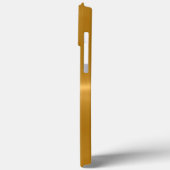 金ゴールド光沢ステンレス鋼メタル Case-Mate iPhoneケース (裏面 / 左)