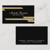 金ゴールド光沢ポリゴン2 名刺 (正面/裏面)