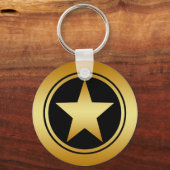 金ゴールド入り星 キーホルダー (正面)