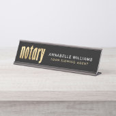 金ゴールド公エレガント証人貸付け業者   デスクネームプレート (正面)