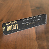 金ゴールド公エレガント証人貸付け業者 デスクネームプレート (側面)