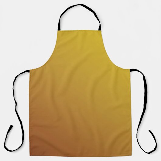 金ゴールド六角：グリッタージオメトリ背景 エプロン (正面)