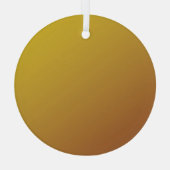 金ゴールド六角：グリッタージオメトリ背景 ガラスオーナメント (裏面)