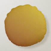金ゴールド六角：グリッタージオメトリ背景 ラウンドクッション (裏面)