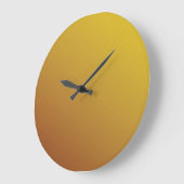 金ゴールド六角:グリッタージオメトリ背景 ラージ壁時計 (傾斜)