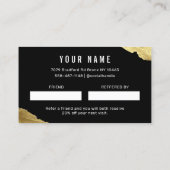 金ゴールド共有ザラブ紹介カード 名刺 (裏面)