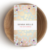 金ゴールド円とカラフル紙吹雪美しいサロンおもしろい 名刺