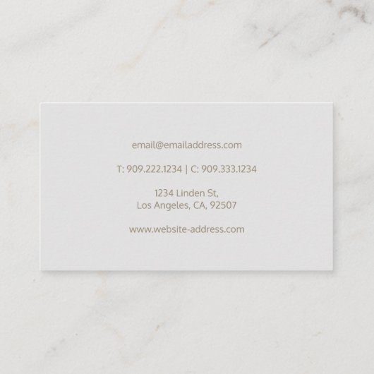 金ゴールド円のロゴ 名刺 (裏面)