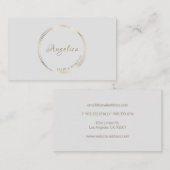 金ゴールド円のロゴ 名刺 (正面/裏面)