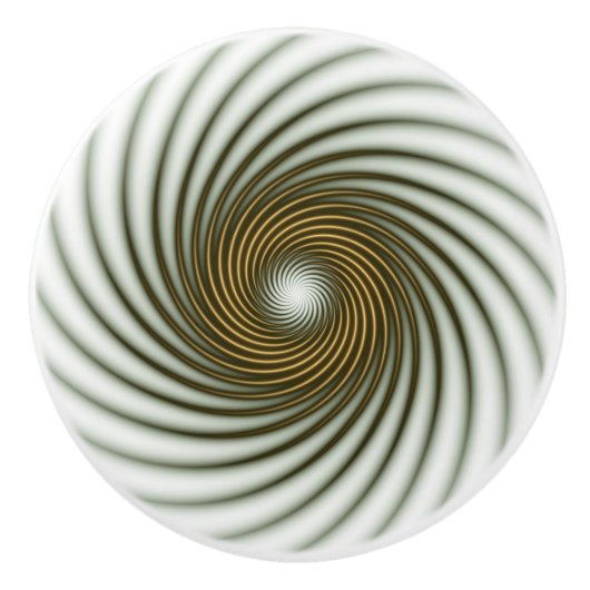 金ゴールド円スピン セラミックノブ (正面)