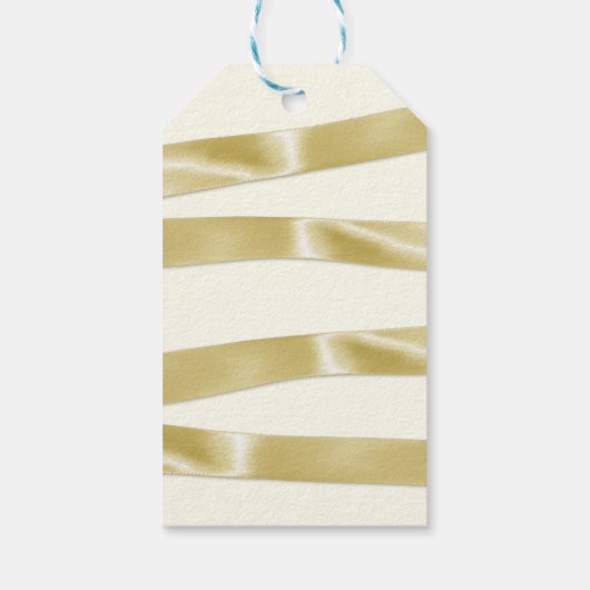 金ゴールド写真のトリミング ギフトタグ (裏面)