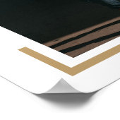 金ゴールド写真のモダン卒業 ポスター (角)