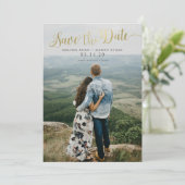 金ゴールド写真をスクリプトで保存 招待状 (スタンド正面)