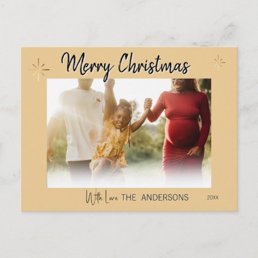 金ゴールド写真カスタム葉書 シーズンポストカード (正面)