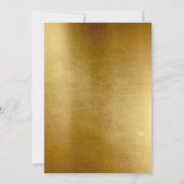 金ゴールド写真コラージュ誕生日 招待状 (裏面)