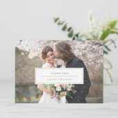 金ゴールド写真サンキューカード結婚のサンキューカード サンキューカード (スタンド正面)