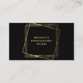 金ゴールド写真スタジオ名刺 名刺 (正面)
