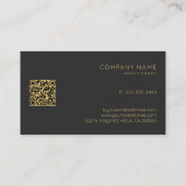 金ゴールド写真ロカスタムゴモダンタイポグラフィ 名刺 (裏面)